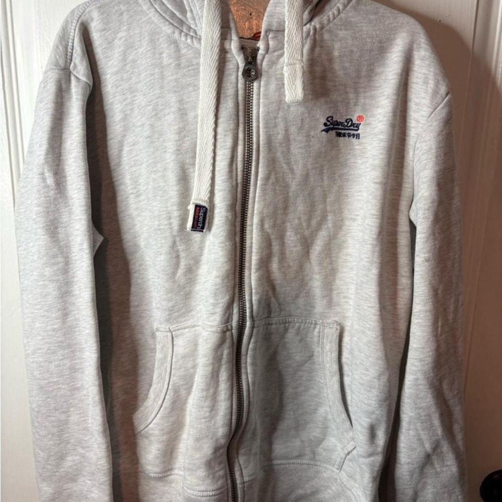 Superdry Gray Zip-Up Hoodie size 2x